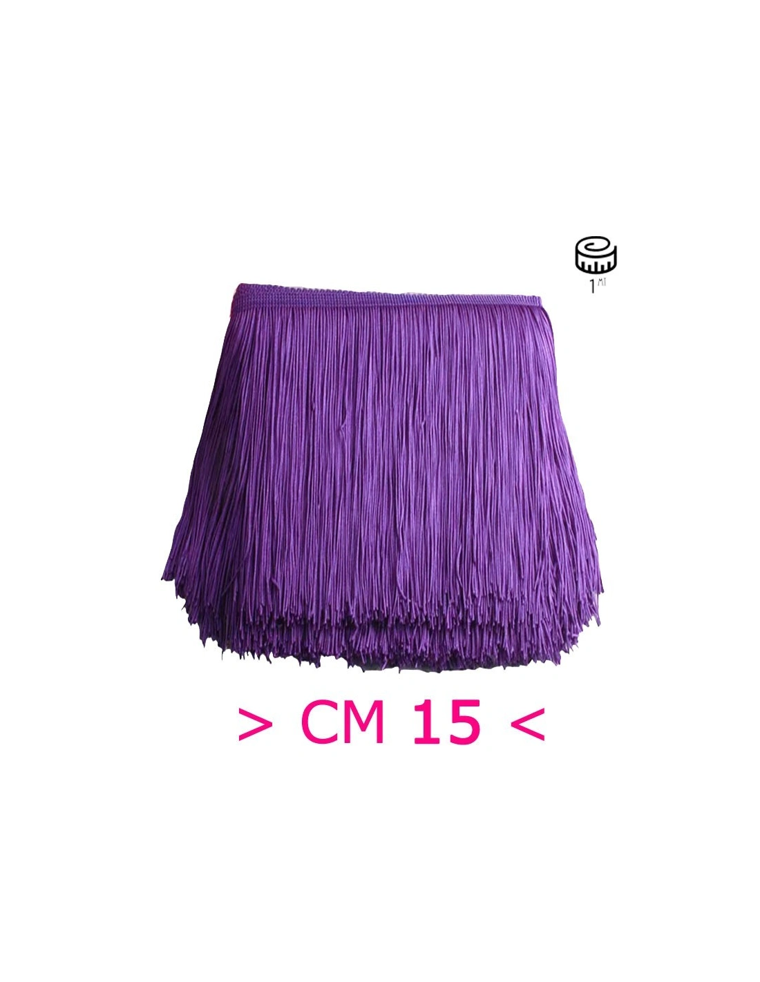 Frangia in Tripolino cm 15 Amethyst - Pacco 1 mt.