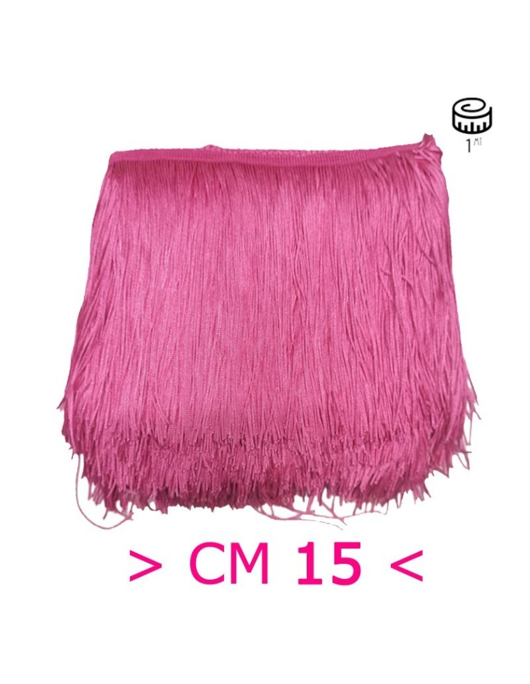 Tripolino fringe 15 cm Light Fuchsia - 1 m pack.