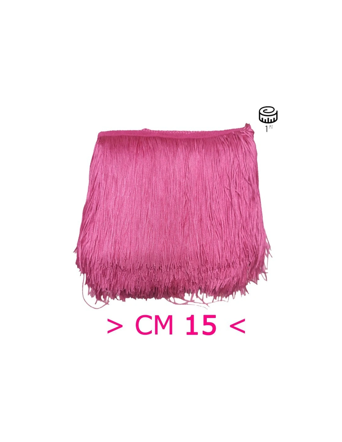 Frangia in Tripolino cm 15 Fuchsia Chiaro - Pacco 1 mt.