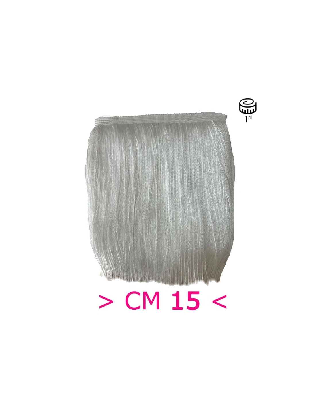 Tripolino Fringe cm 15 Silk White - Pack of 1 mt.