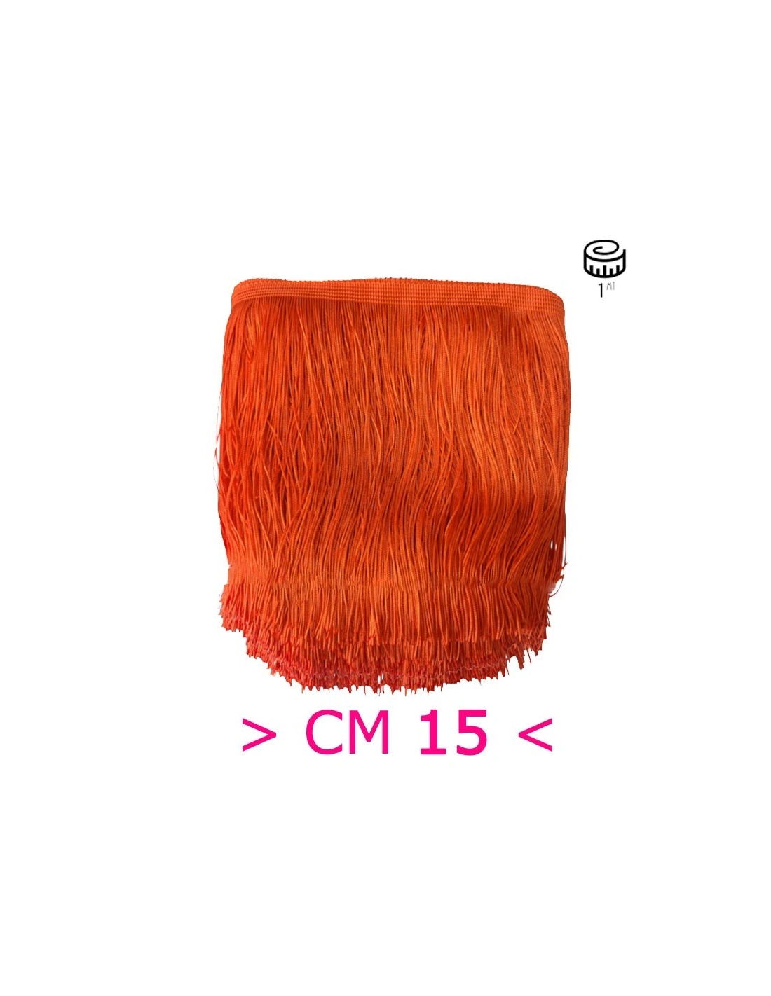 Tripolino Fringe cm 15 Brick Orange - Pack of 1 mt.