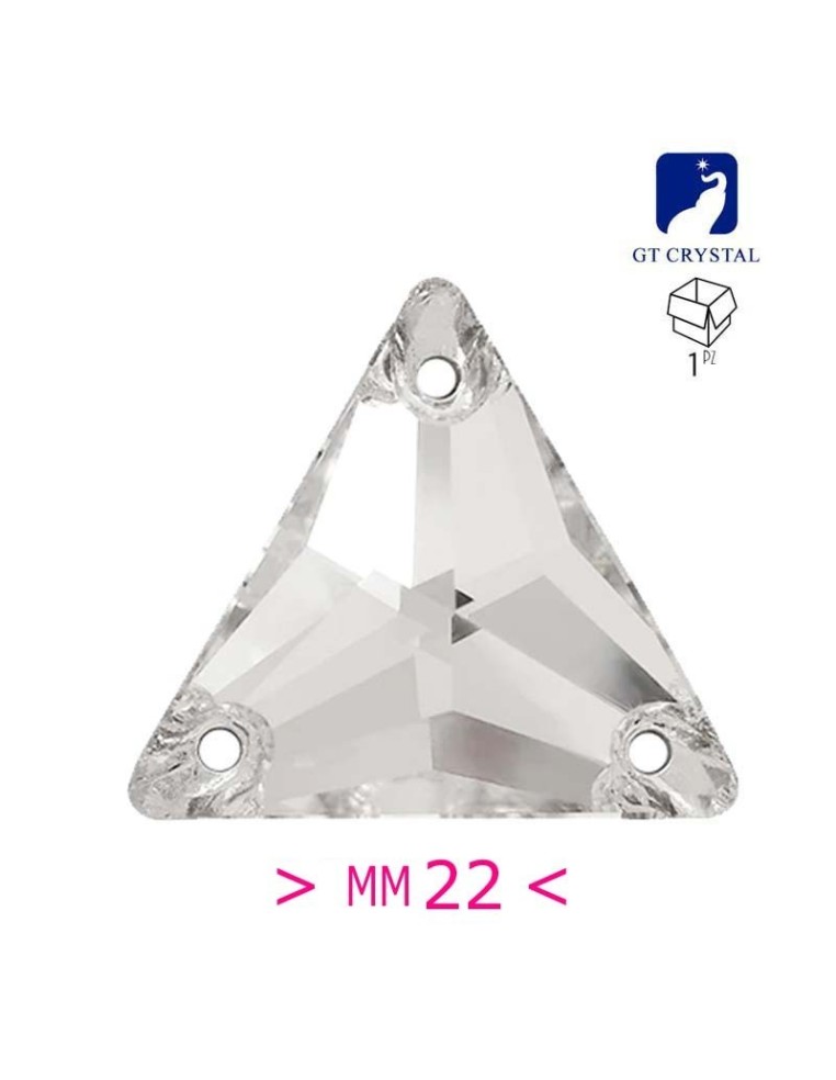 Pietra da Cucire in Cristallo GT Crystal Triangolo mm 22 Crystal - 1PZ