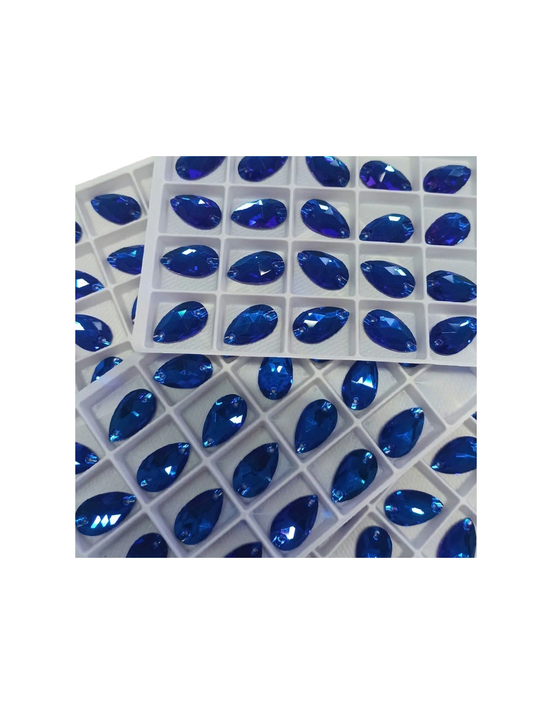 Stone Drop mm 18x10,5 Siam - 1PC - Stone to be sewn all crystal