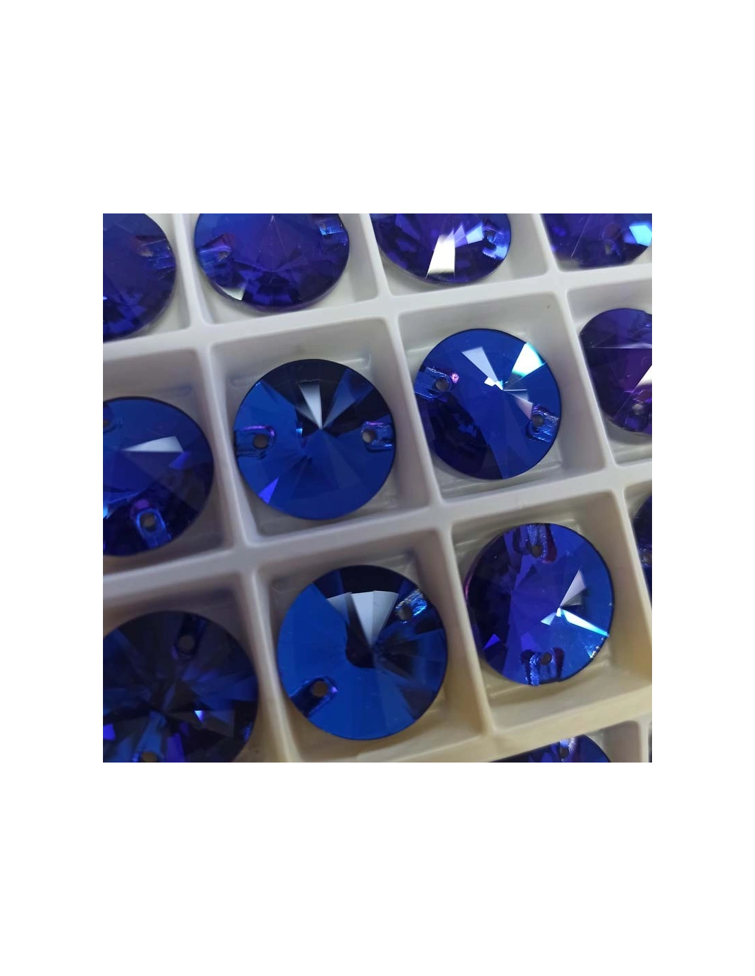 Stone Round mm 16 blu cobalto - 1PC - Stone to be sewn all crystal