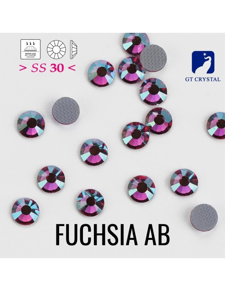 Strass GT Crystal Termoadesivi ss 30 Fuchsia AB  - 144PZ