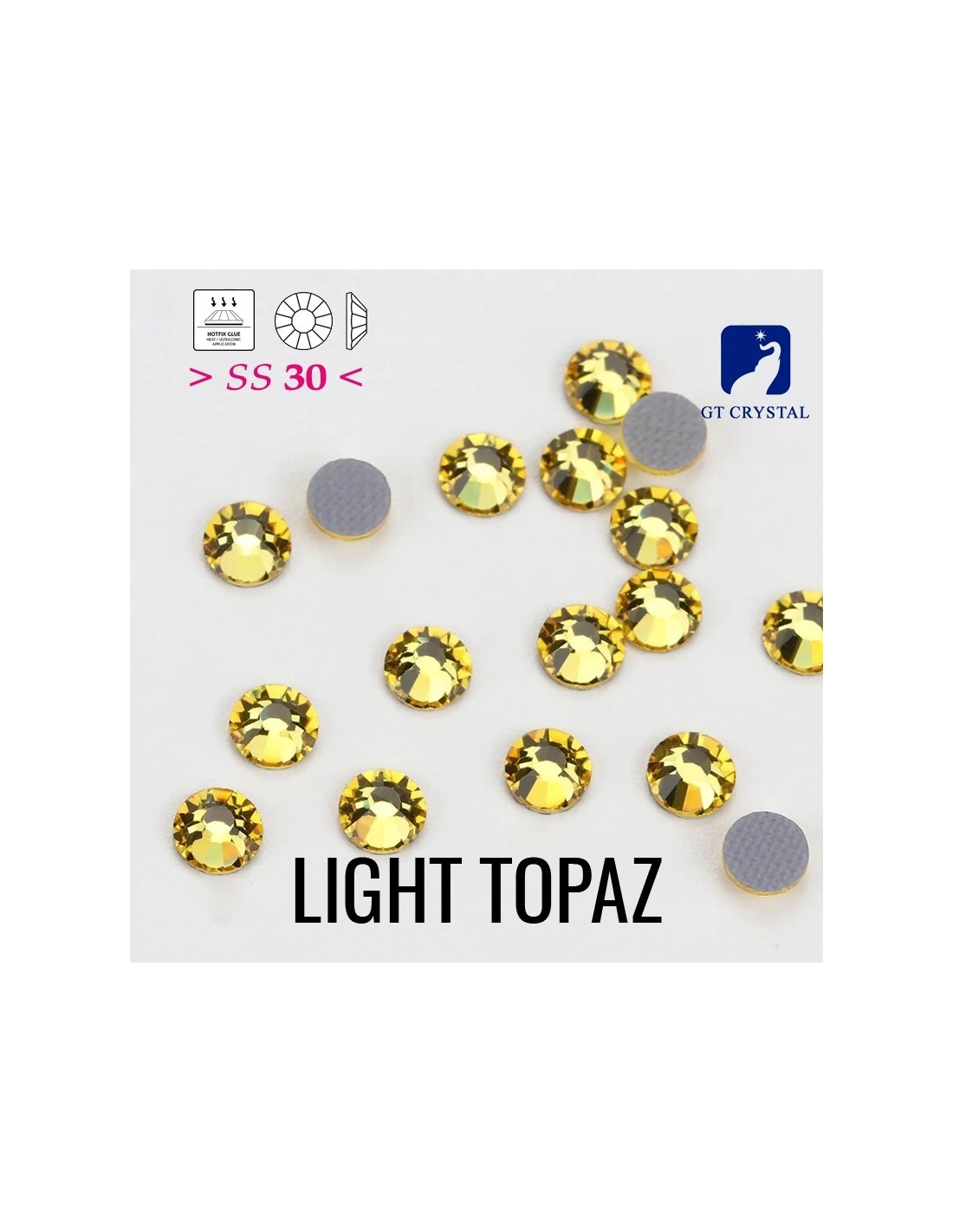 Strass GT Crystal Termoadesivi ss 30 Light Topaz - 144PZ