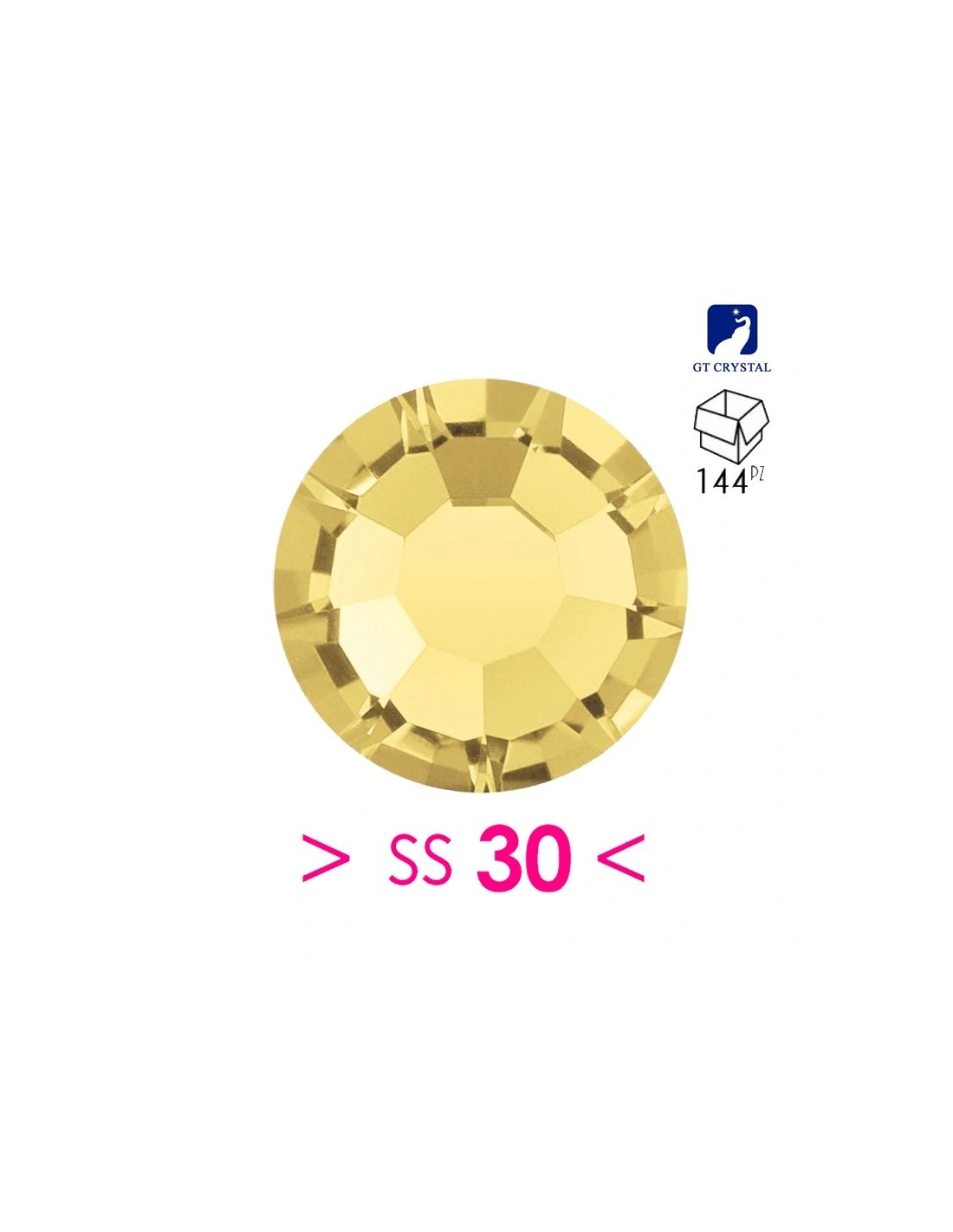 Strass GT Crystal Termoadesivi ss 30 Light Topaz - 144PZ