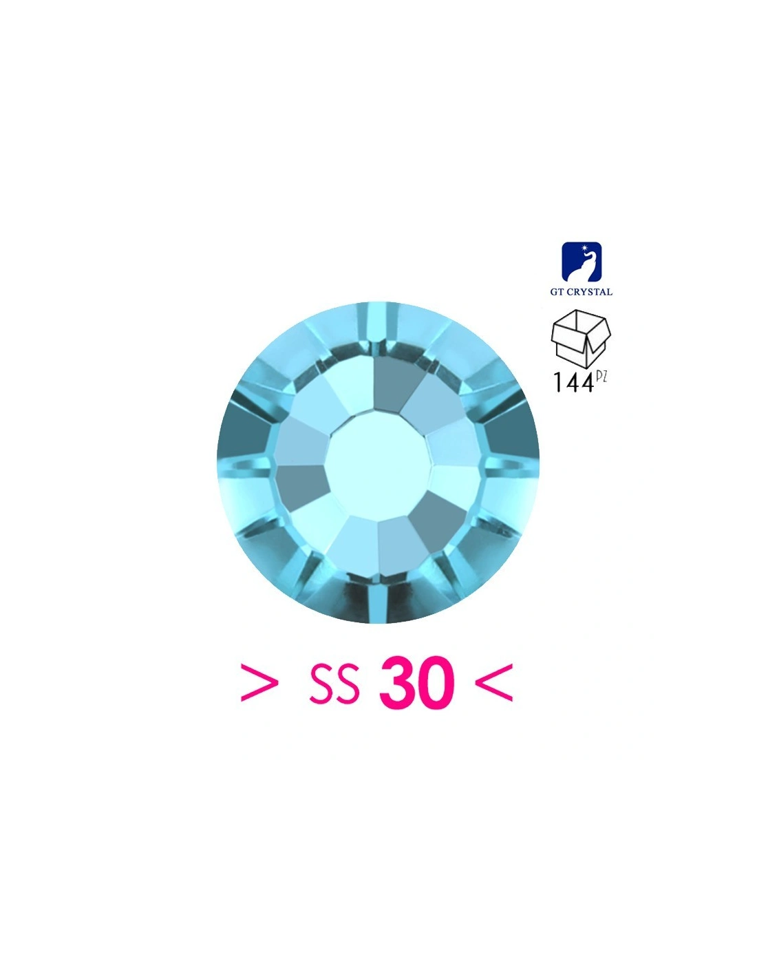Rhinestones Gt Crystal Hotfix ss 30 Sapphire - 144 pcs - Hotfix Strass