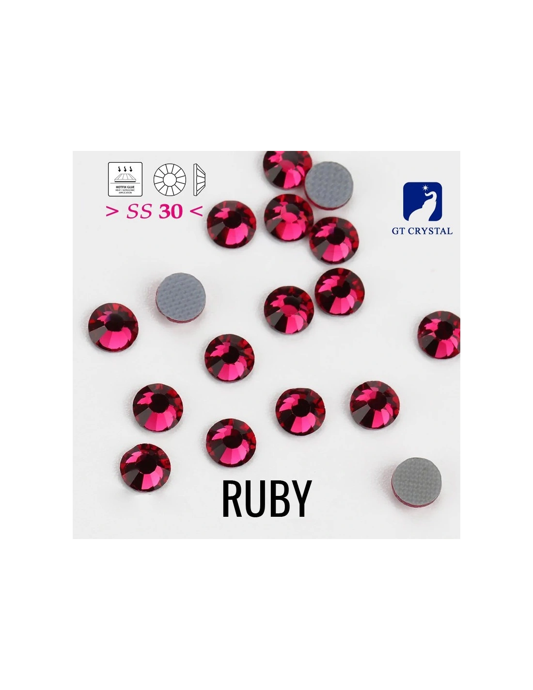 Strass GT Crystal Termoadesivi ss 30 Ruby - 144PZ