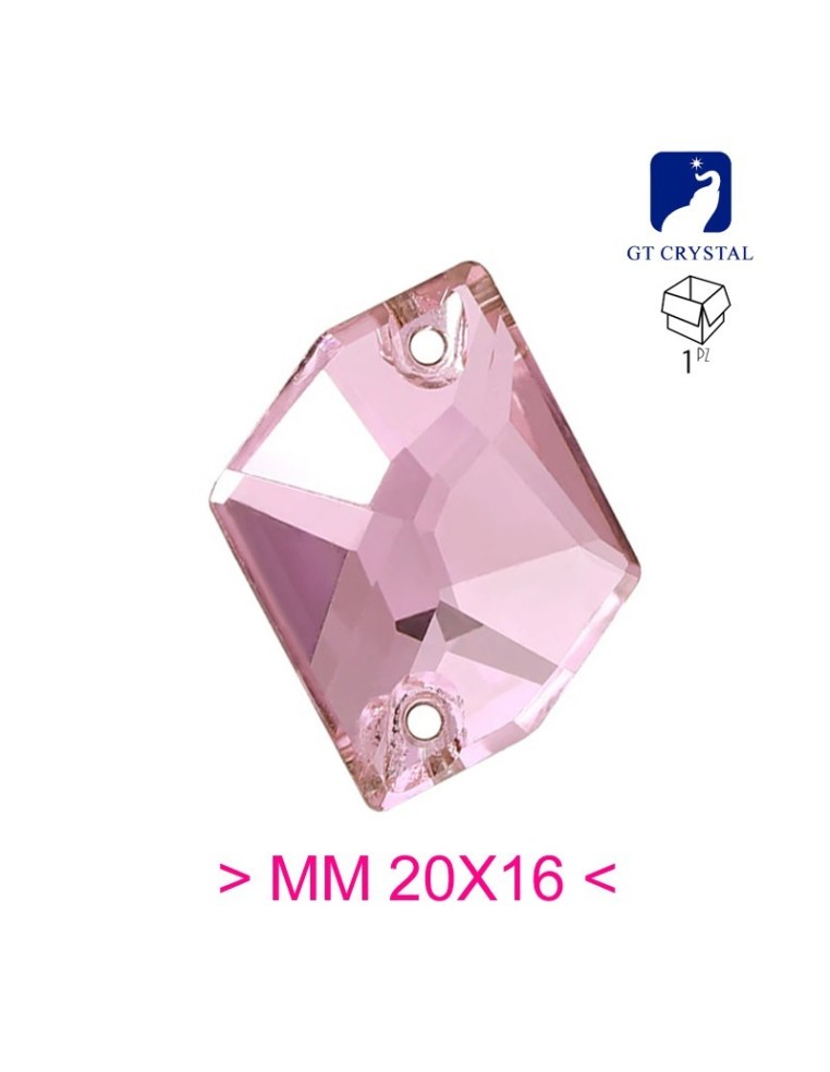 Pietra da Cucire in Cristallo Cosmic mm 20x16 Light Rose - 1PZ