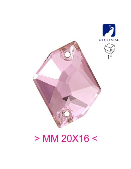 Pietra da Cucire in Cristallo Cosmic mm 20x16 Light Rose - 1PZ