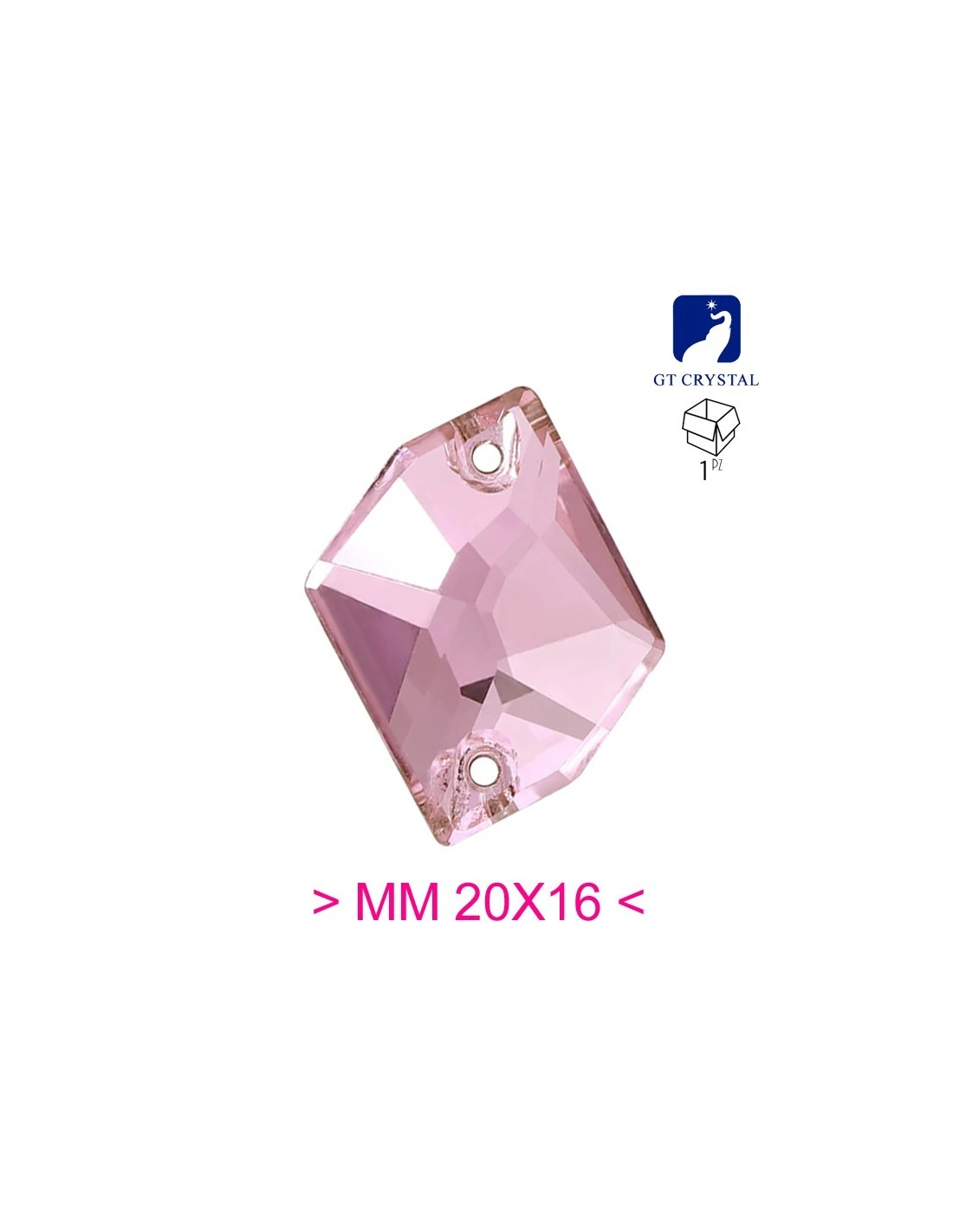 Pietra da Cucire in Cristallo Cosmic mm 20x16 Light Rose - 1PZ