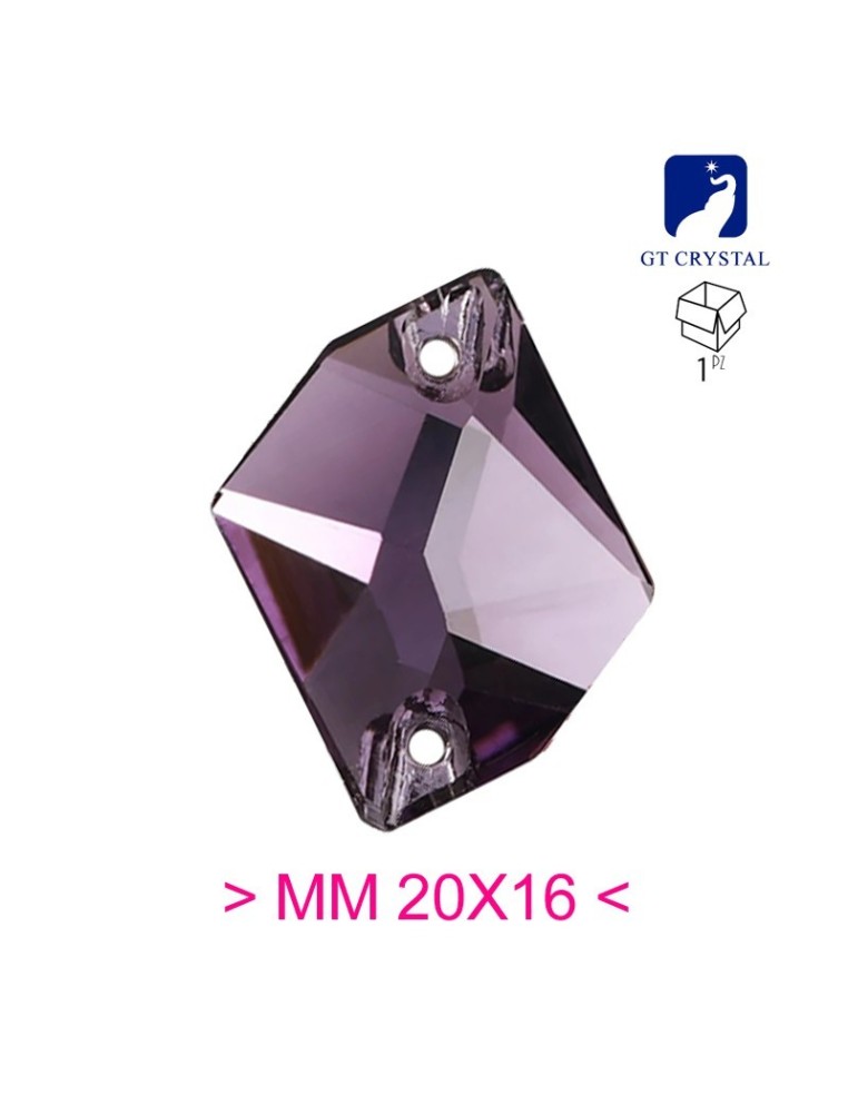 Stone Cosmic Swarovski mm 20x16 Crystal Golden Shadow - 1PC - Stone to be sewn all crystal