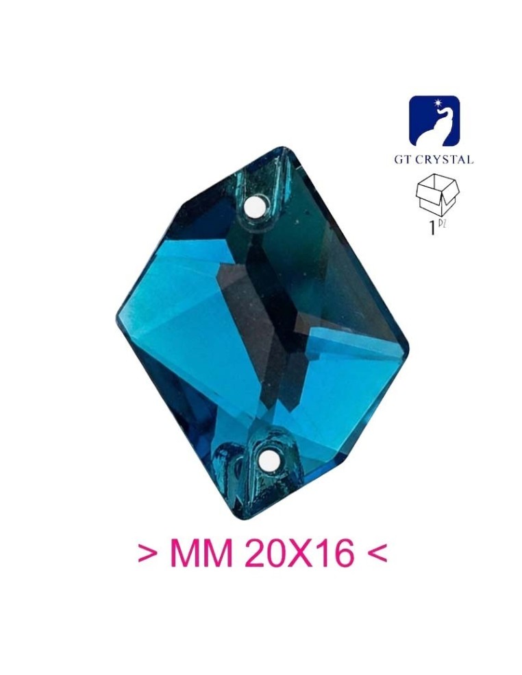 Pietra da Cucire in Cristallo GT Crystal Cosmic  mm 20x16 Indicolite - 1PZ