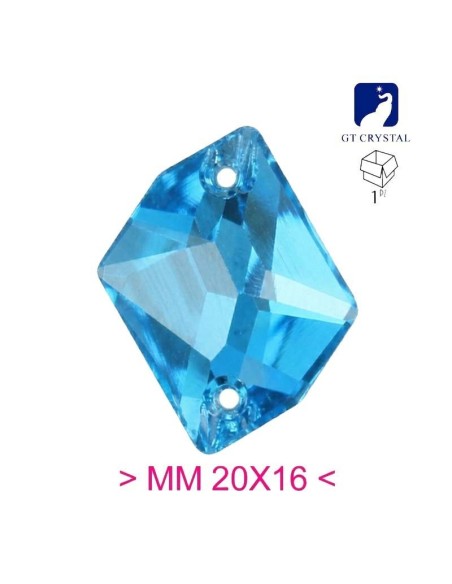 Pietra da Cucire in Cristallo Cosmic mm 20x16 Aquabohemica - 1PZ
