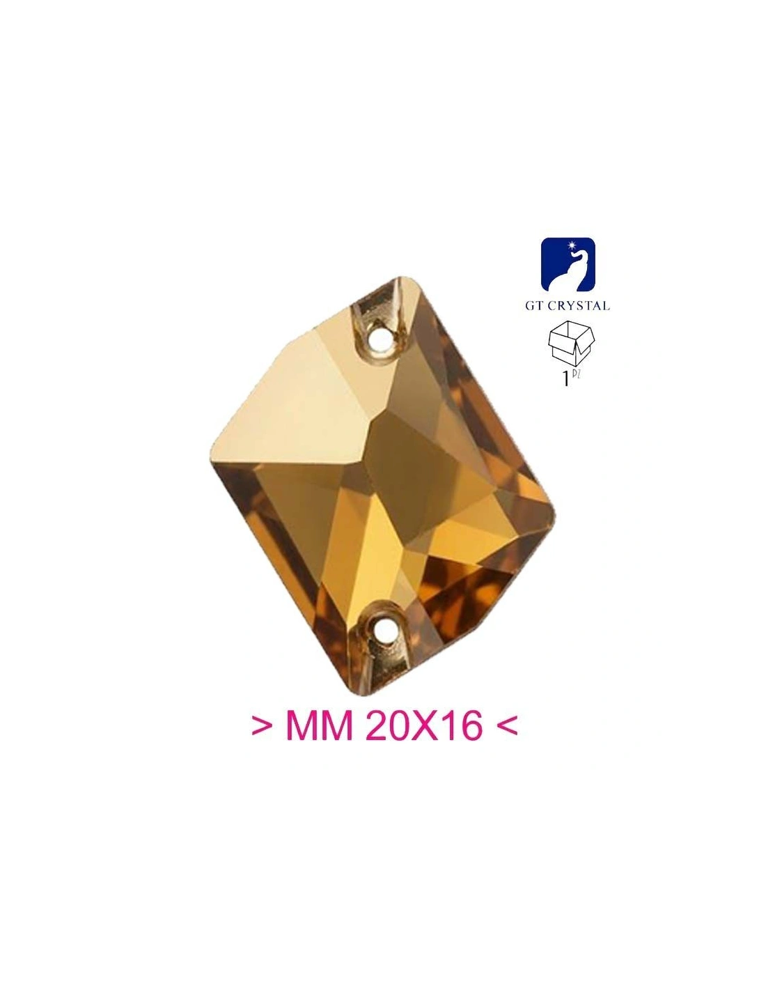 Pietra da Cucire in Cristallo Cosmic mm 20x16 Aurum - 1PZ