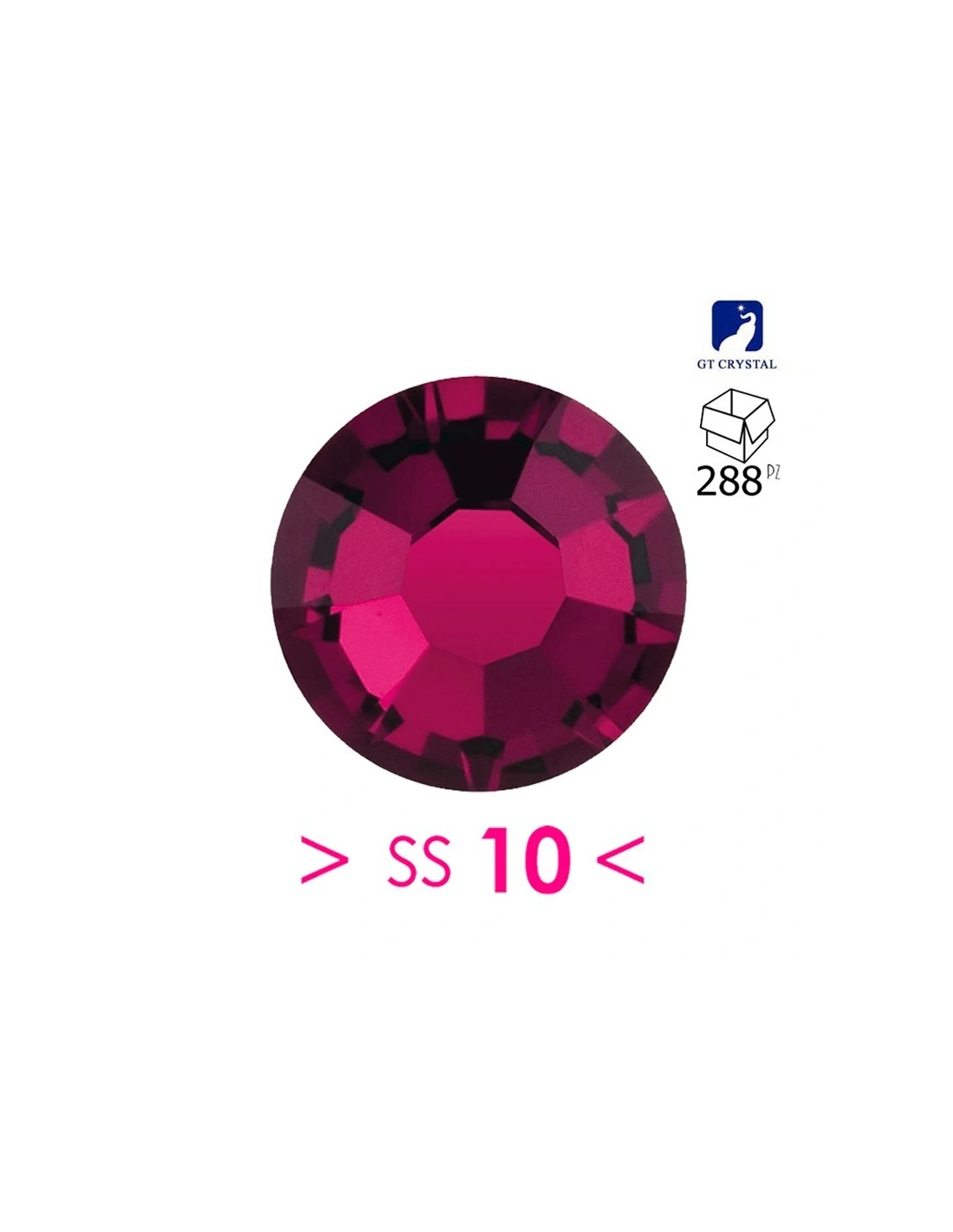 Strass GT Crystal Termoadesivi ss 10 Ruby - 288PZ