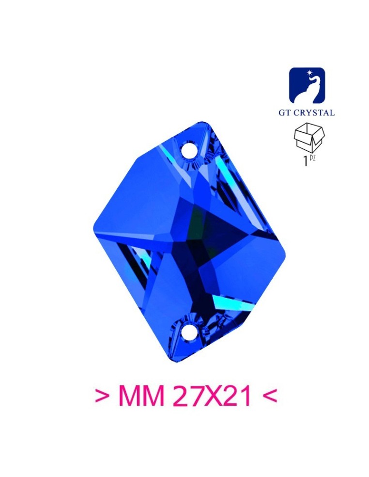 Pietra da Cucire in Cristallo GT Crystal Cosmic mm 27x21 Capri Blu - 1PZ
