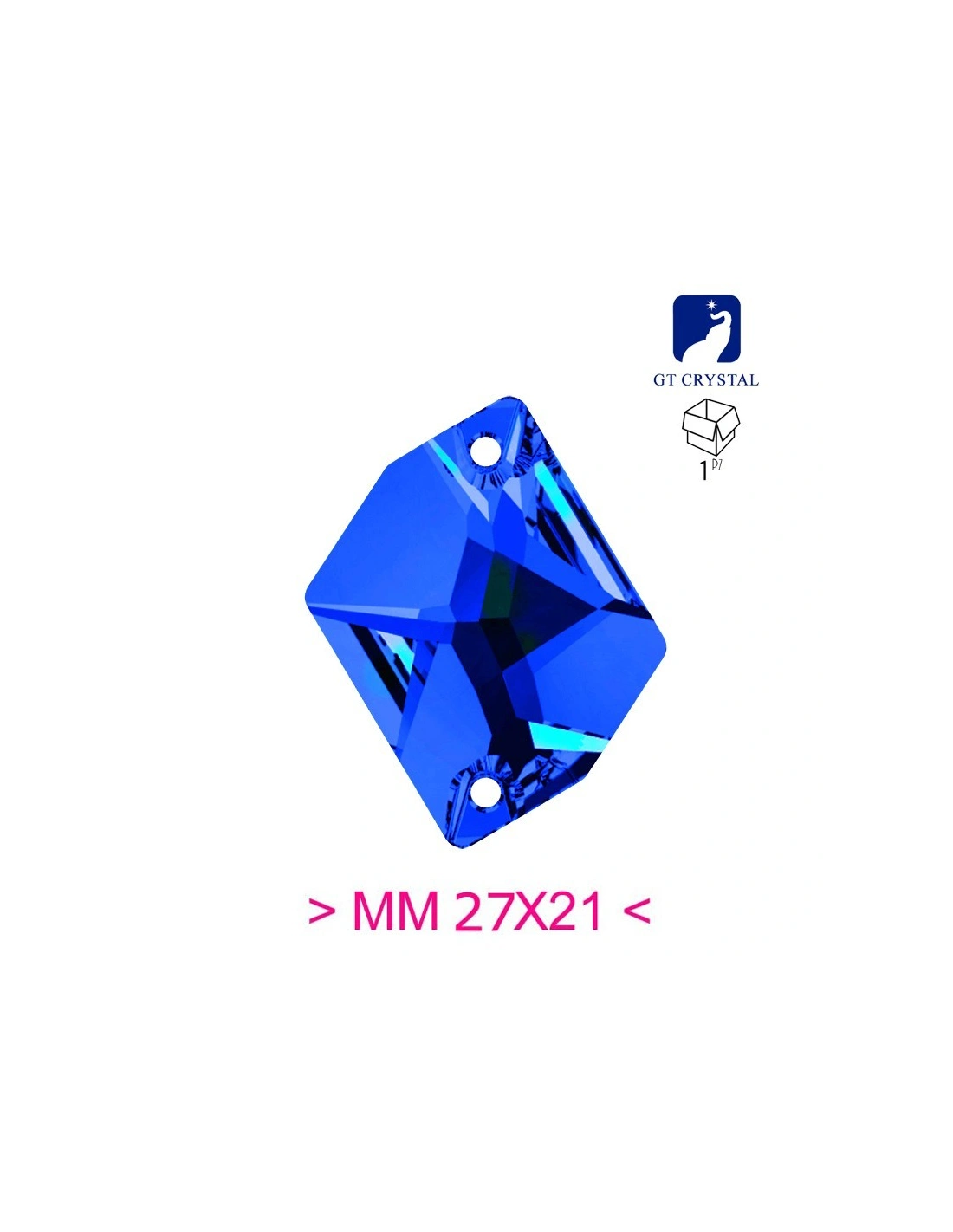 Stone Sew On in Crystal GT Crystal Cosmic mm 27x21 Capri Blu - 1PC