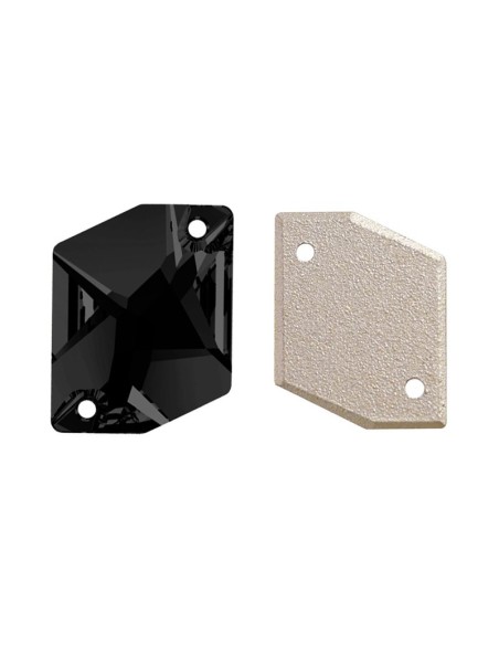 Pietra da Cucire in Cristallo GT Crystal Cosmic mm 27x21 Jet - 1PZ