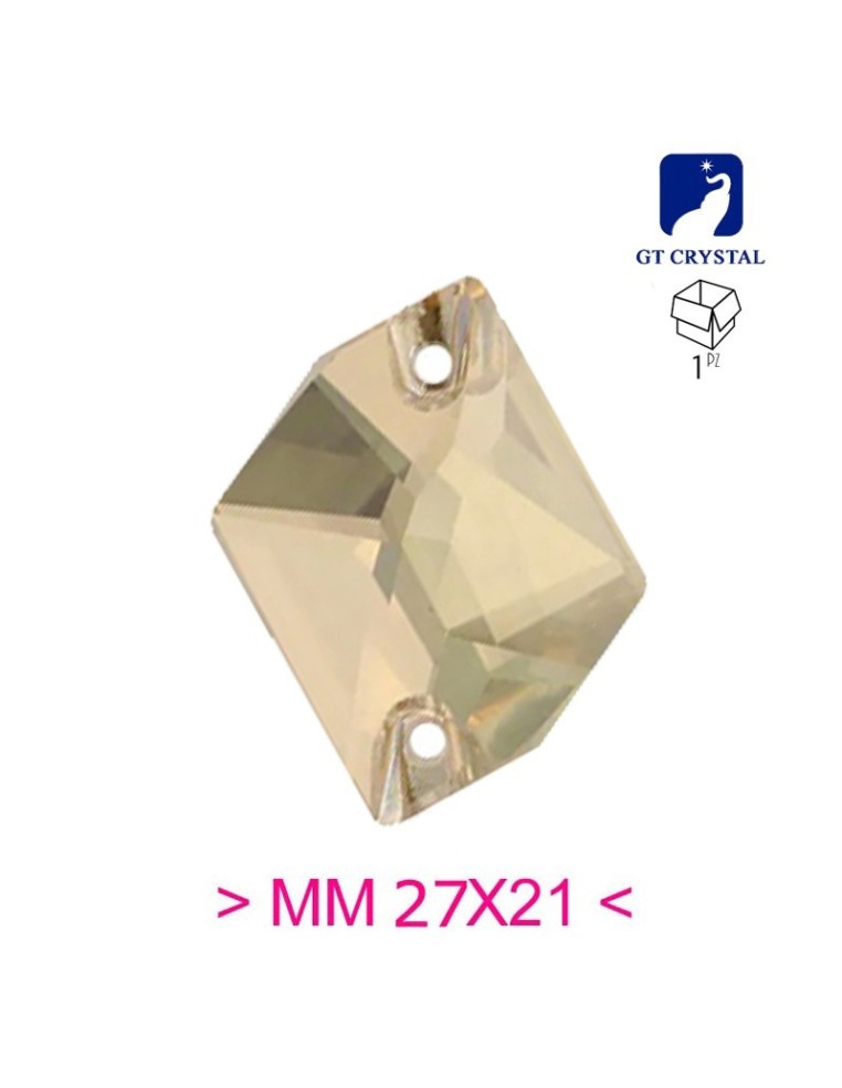 Pietra da Cucire in Cristallo GT Crystal Cosmic mm 27x21Golden Shadow - 1PZ