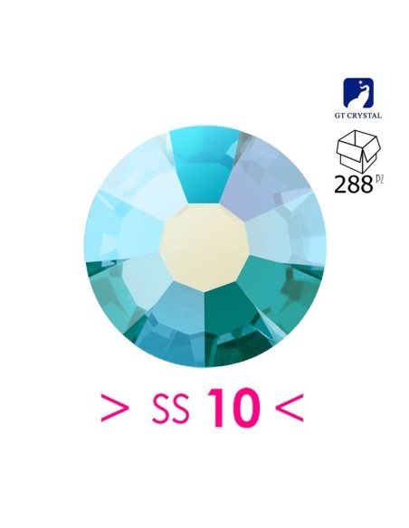 Strass GT Crystal Termoadesivi ss 10 Blu Zircon AB - 288PZ