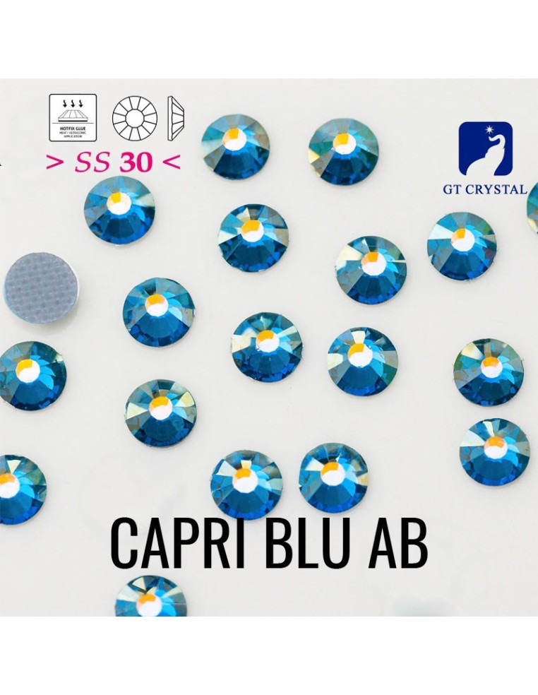Strass GT Crystal Termoadesivi ss 30 Capri Blu AB - 144PZ