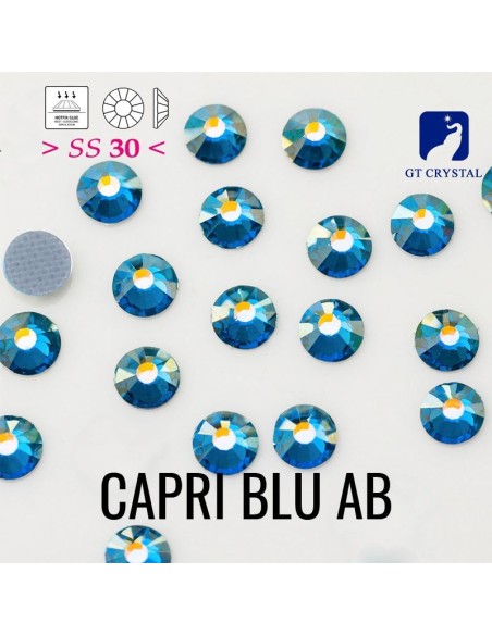 Strass GT Crystal Termoadesivi ss 30 Capri Blu AB - 144PZ