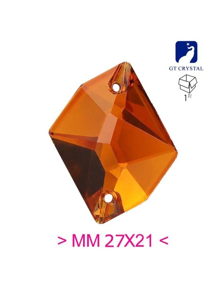 Stone Sew On in Crystal Cosmic mm 27x21 Topaz - 1PC
