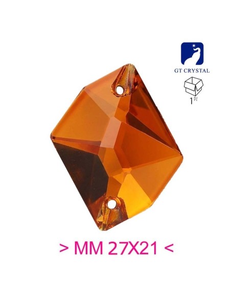 Stone Sew On in Crystal Cosmic mm 27x21 Topaz - 1PC