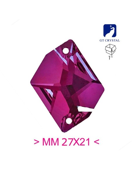 Stone Sew On in Crystal GT Crystal Cosmic mm 27x21 Fuchsia - 1PC
