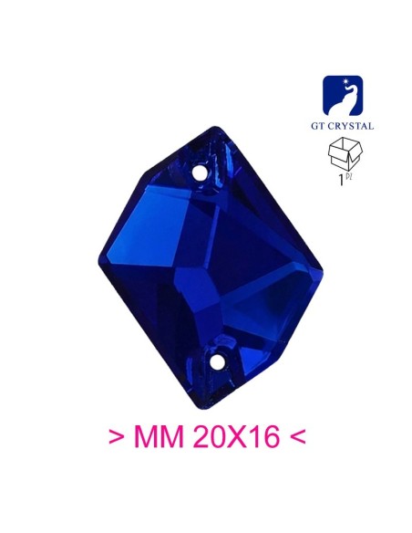 Stone Cosmic mm 20x16 Blue Cobalto- 1PC - Stone to be sewn all crystal