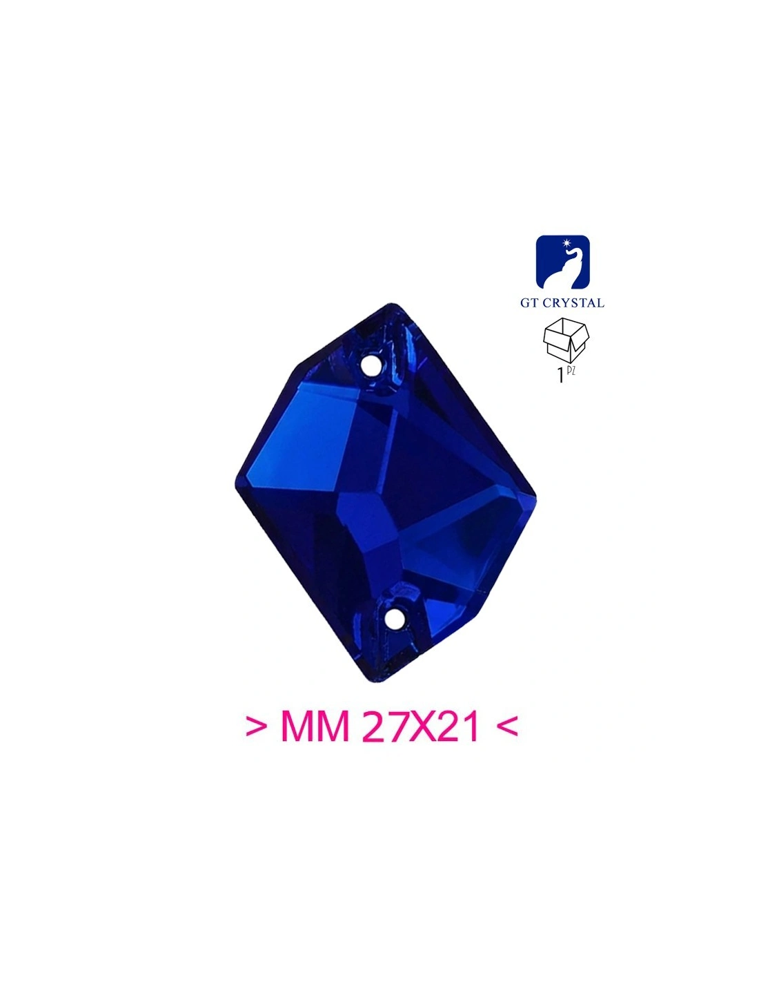 Stone Sew On in Crystal GT Crystal Cosmic mm 27x21 Blu Cobalto - 1PC