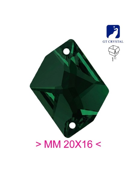 Stone Cosmic mm 20x16 GT Crystal Emerald 1PC - Stone to be sewn all crystal