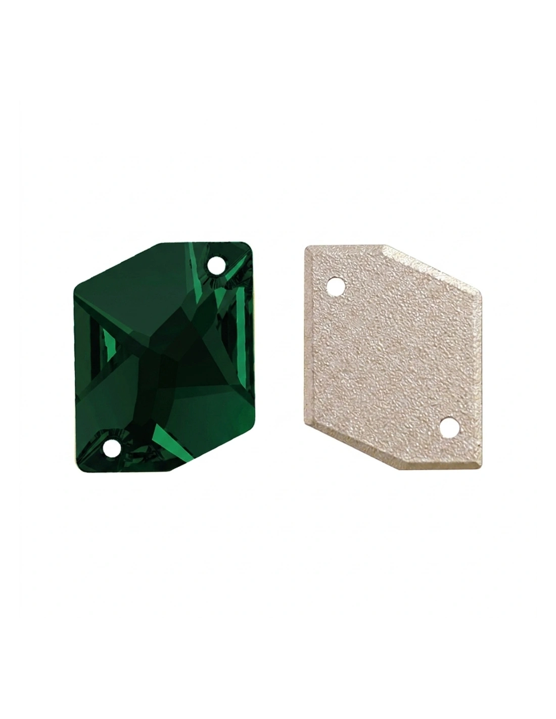 Stone Cosmic mm 20x16 GT Crystal Emerald 1PC - Stone to be sewn all crystal