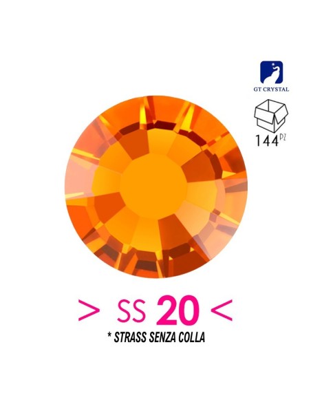 Strass GT Crystal senza colla ss 20 Sapphire - 144PZ - Strass senza colla