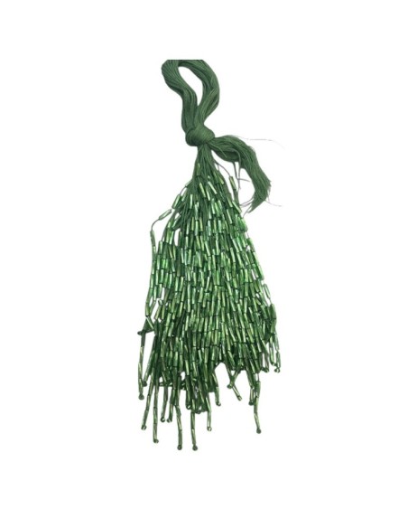Fringes sewing bugles Peridot  Pack - 1MT. - Fringes and Feathers