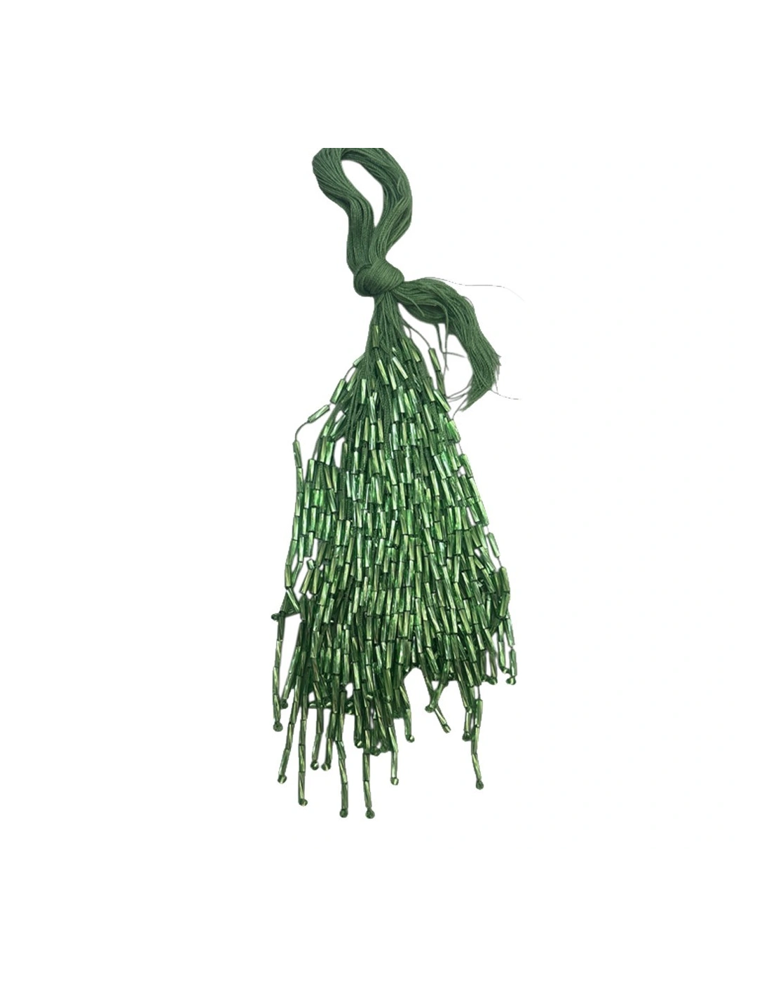 Fringes sewing bugles Peridot  Pack - 1MT. - Fringes and Feathers
