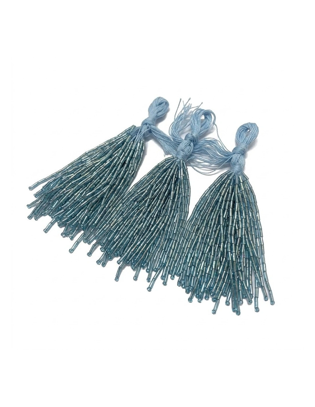 Fringes sewing bugles Aqua Pack - 1MT. - Fringes and Feathers