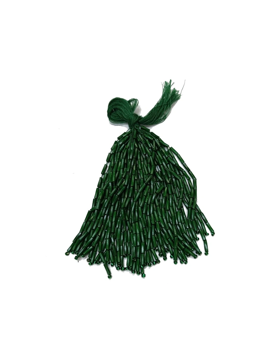 Fringes sewing bugles Emerald Pack - 1MT. - Fringes and Feathers