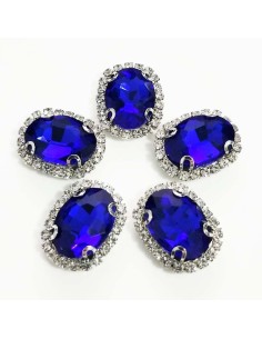 Pietra Ovale cm 2,5x3,5 Sapphire-Silver - 1PZ 2