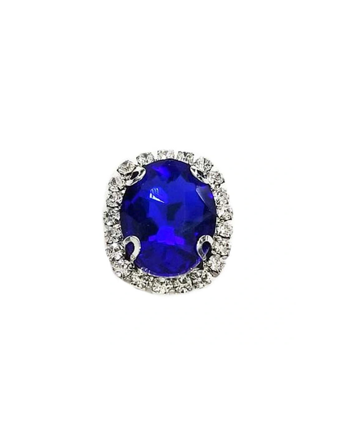Pietra Ovale cm 2,5x3,5 Sapphire-Silver - 1PZ