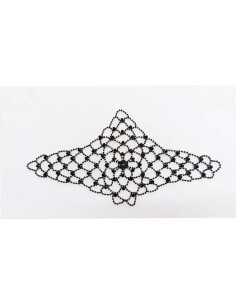 Rete per Capelli in Catena Strass Nero cm 39x20