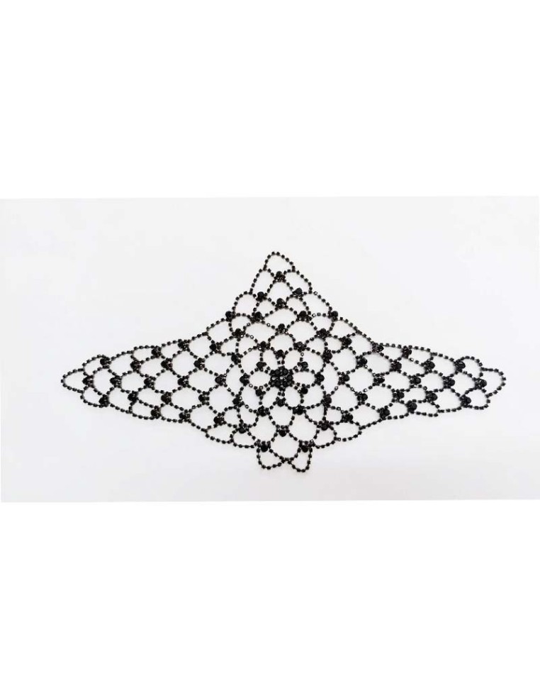 Black Rhinestone Chain Hair Net 39x20 cm