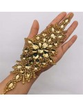 Applicazione in Catena Strass Oro e Pietre Golden Shadow cm 20X8 - 1PZ