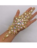 Applicazione in Catena Strass Oro e Pietre Golden Shadow cm 20X8 - 1PZ