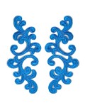 Applicazione in Tessuto ricamato Alfie Royal Blu cm 20x9 - 1PA