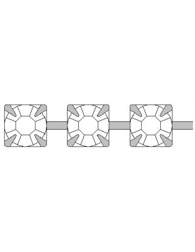 Catena Strass ss 6,5  Crystal-Bronzo... Catena Strass ss 6,5  Crystal-Bronzo...