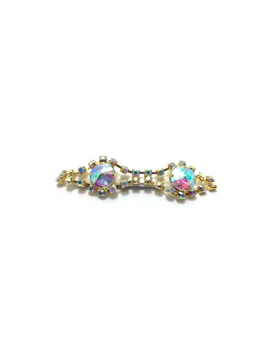 Jewel Chain Strass cm 2,0 Stone AB-Strass Crystal AB-Gold - Rhinestone chains