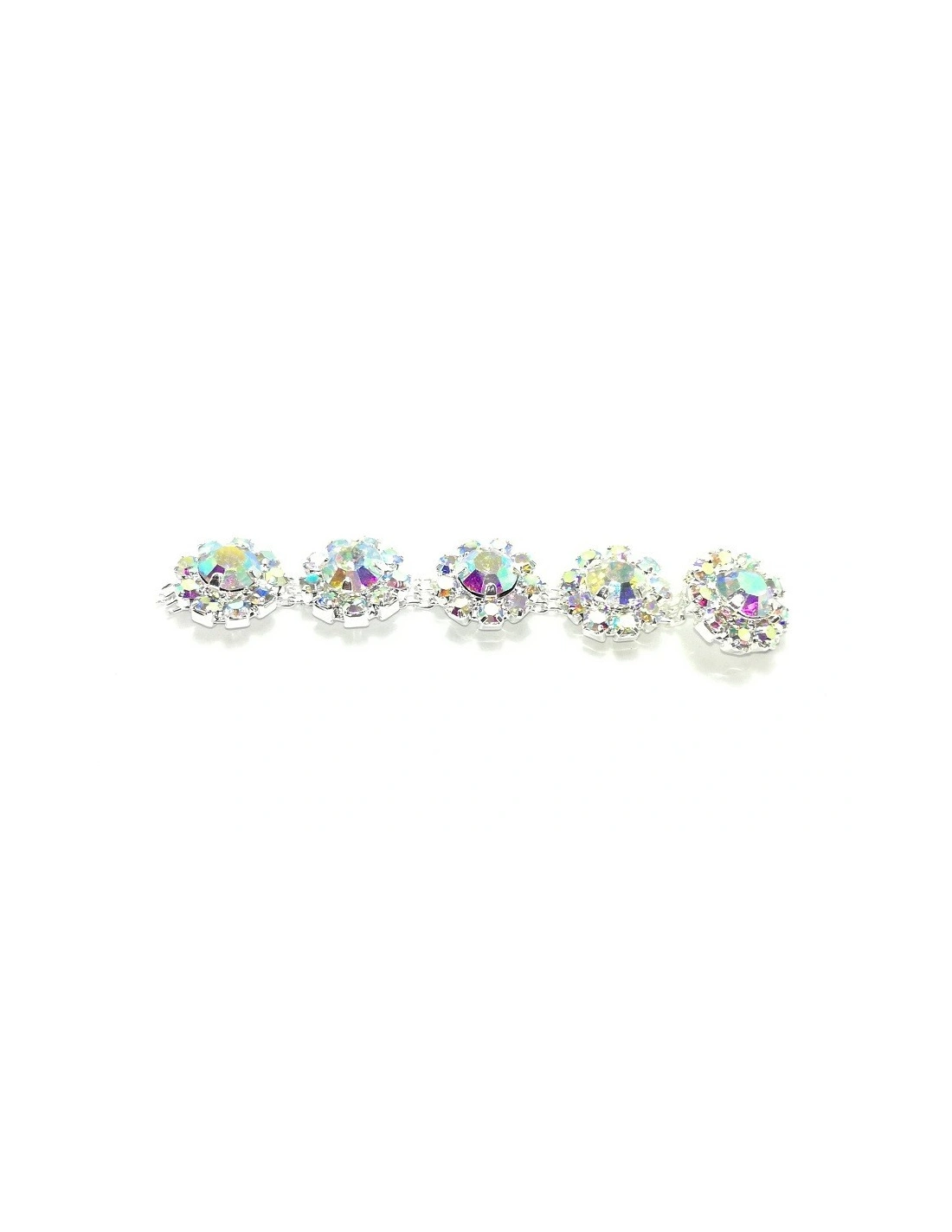 Catena Strass Gioiello cm. 1.0 Crystal AB-Silver - Catene strass